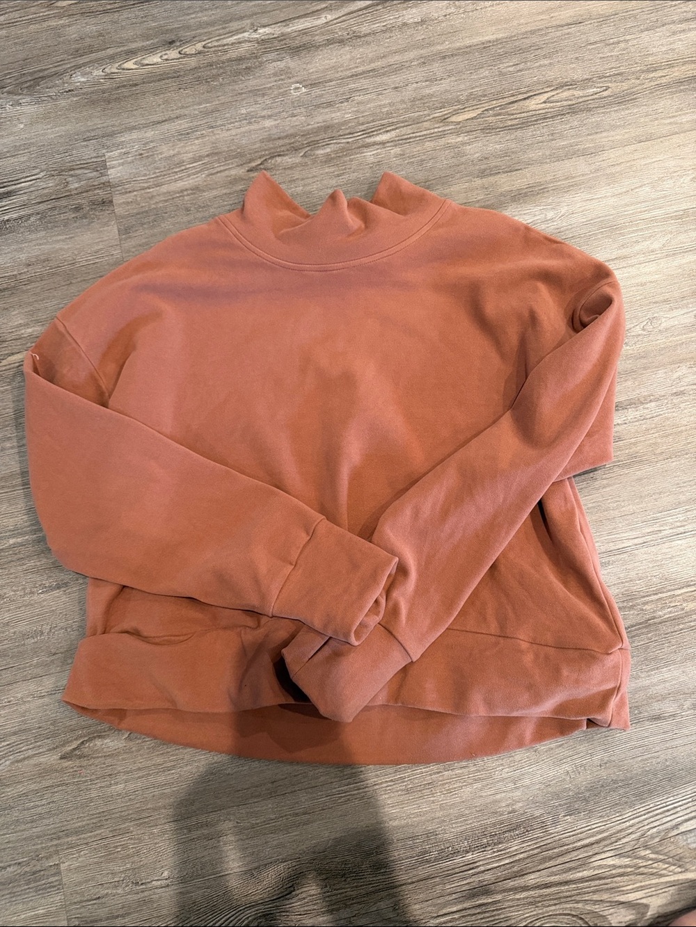 Dusty Rose Mock Neck Pullover Sweatshirt